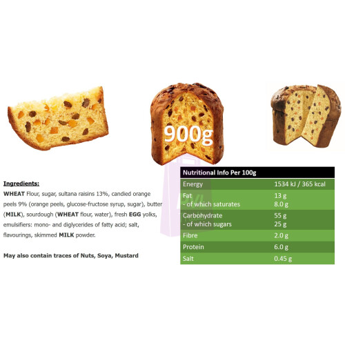 Original Italian Panettone Classico 900g 1