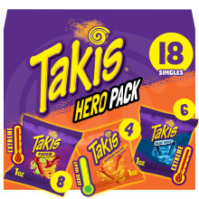 Takis 18 pc 1 oz Hero Variety Pack Assorted Flavored Mixed Rolled Tortilla