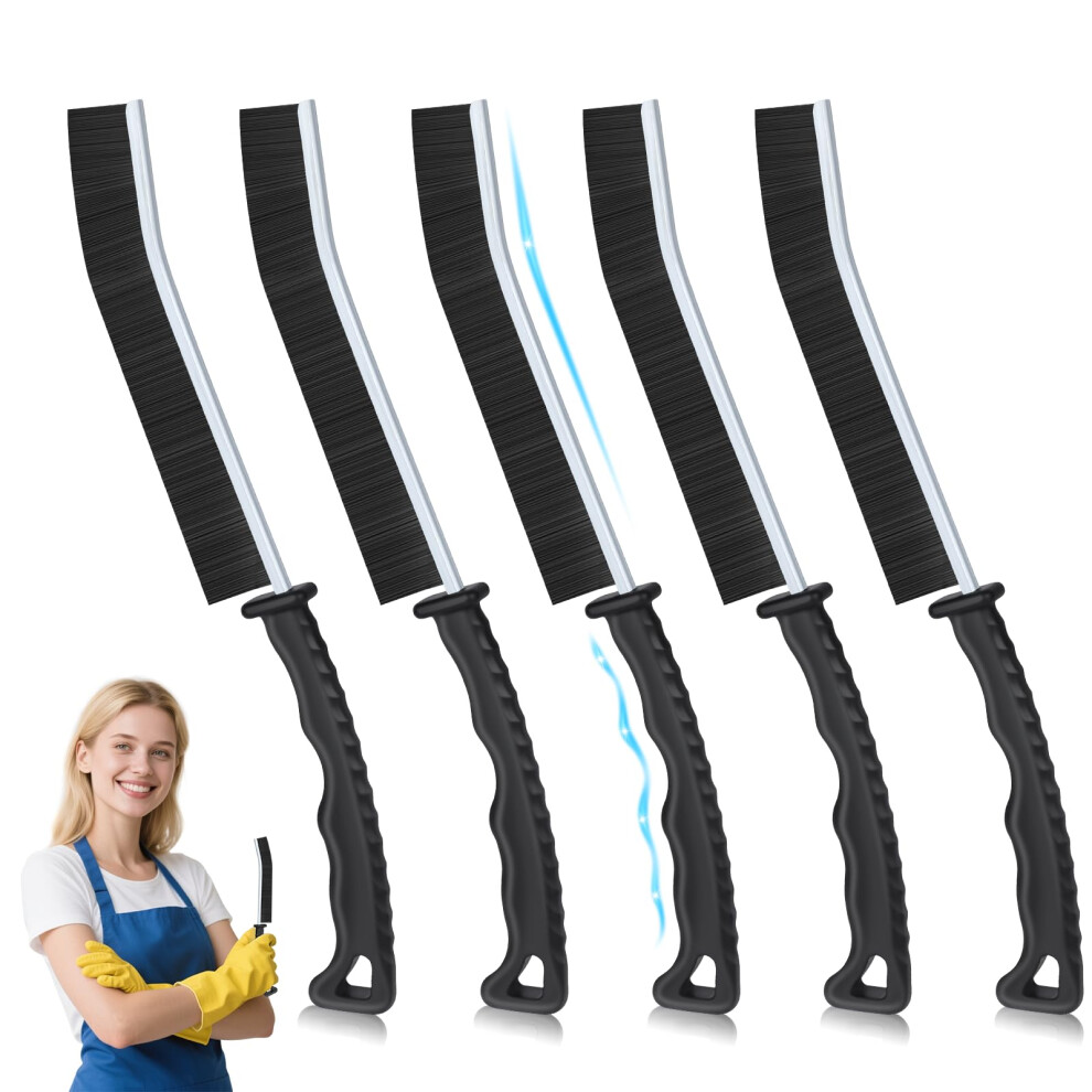 Alyvisun Crevice Cleaning Brush 5Pcs Hard Bristle Crevice Cleaning Tool Gap