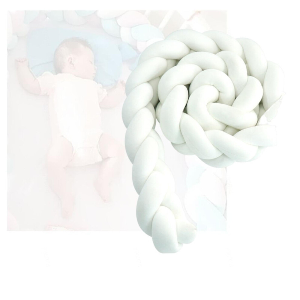 Organic Cotton Cot Bed Bumper AntiCollision Breathable Soft Baby Cot Protector Washable 200cm