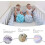 Organic Cotton Cot Bed Bumper AntiCollision Breathable Soft Baby Cot Protector Washable 200cm 5