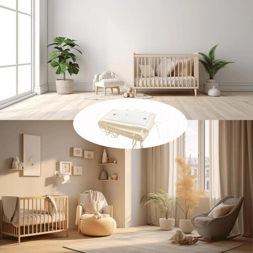 Breathable Mesh Crib Bumper Baby Crib Protector Soft Polyester Guard Washable Easy Install 180x28cm 1