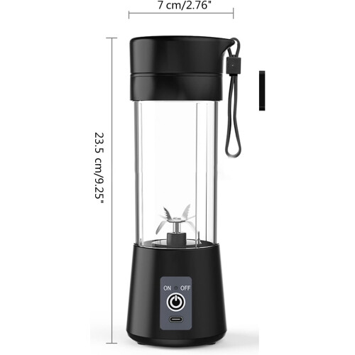 Portable Blender USB Rechargeable Juicer Cup for Smoothies and Fresh Fruit Drinks 2