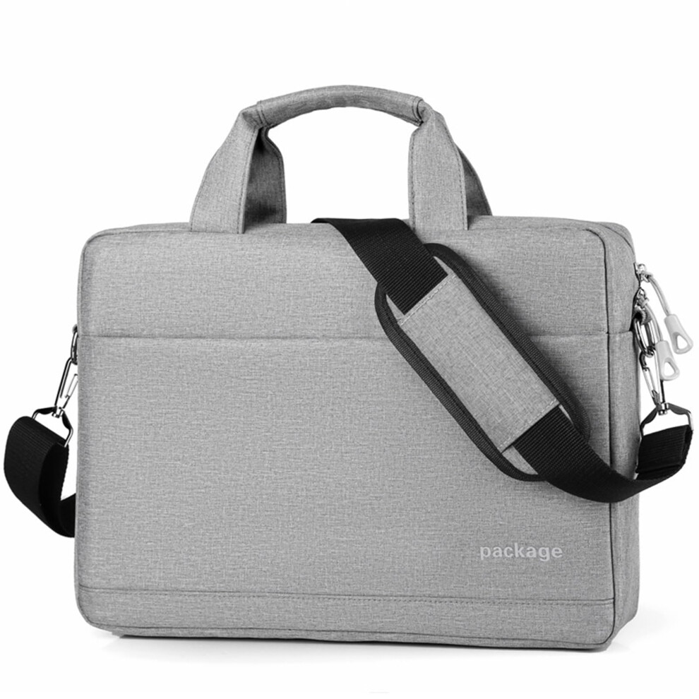 Shoulder Laptop Bag 16Inch Padded Strap, Zippered Sleeve, Compatible 15.616Inch Laptops, For Business And School Grey 9189345520518