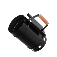 Heavy Duty Charcoal Chimney Starter with StayCool Wooden Handle for Outdoor BBQ Fast Ignition
