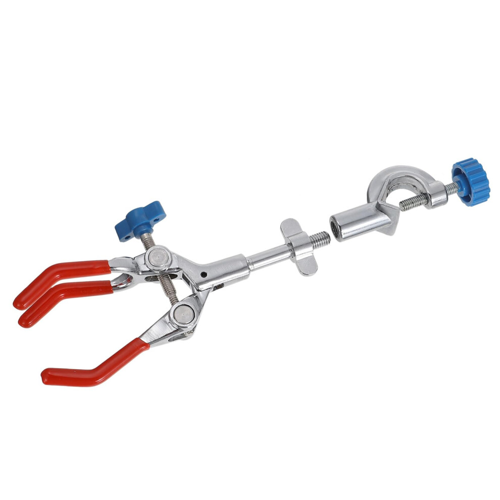 Threeprong Flask Clamp Stainless Steel Beaker Holder Lab Tube Clip Skidresistant Secure Apparatus Holding 9382693186089