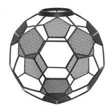 Soccer Shaped Ball Lamp Shade, Stainless Steel Round Cover for Floor, Table & Pendant Lights, Football Lampshade for Boys Bedroom