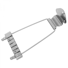 Guitar Short Tailpiece Chrome Ebony Accessories Bridge Saddle Parts Thin Performance Stopper Guitar Pegs Jazz Style Silver Material Gui