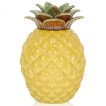 Ceramic Pineapple Container with Lid, Functional and Stylish Home Accessory13.30X9.00X9.00CMYellow SZRH AF-