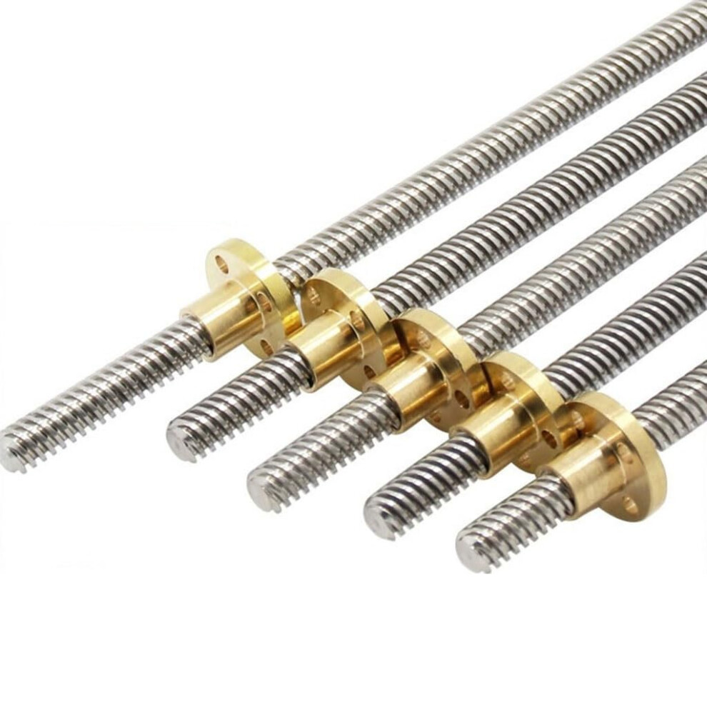 T8 Lead Screw 8Mm 304 Stainless Steel Precision For 3D Printer Stepper Motor With Brass Nut 9164114890528