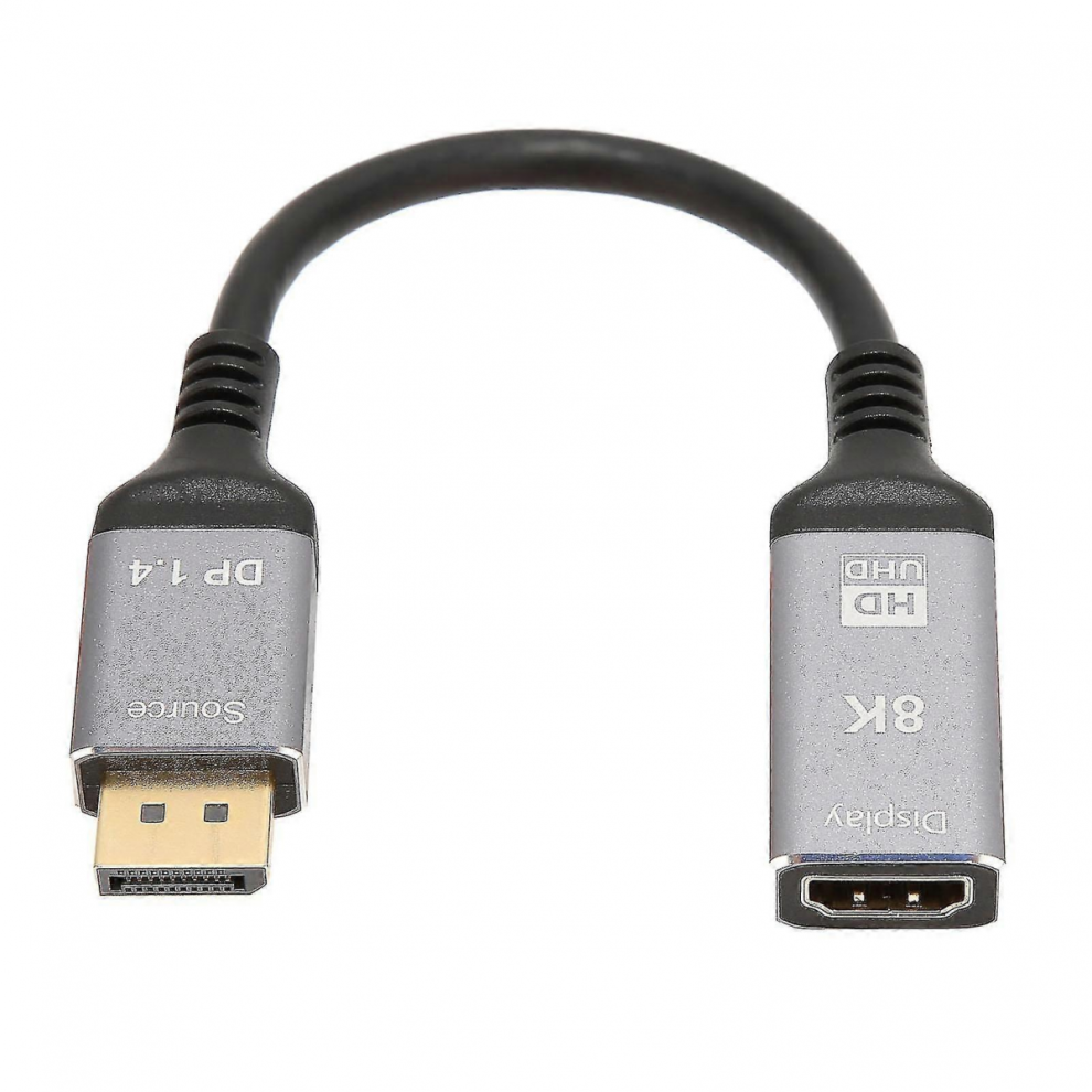 8K 48Gbps Hdr 3D Displayport 1.4 To Hdmi 2.1 Cable - Av Adapter Cord Compatible With Laptop Pc Tv Projector 9408048447473