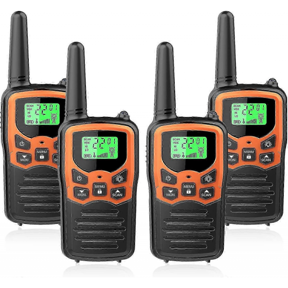 Long Range Walkie Talkies, 4 Pack For Adults 2-Way Radios, 22 Channels, Up To 5 Miles Range 9408048445929