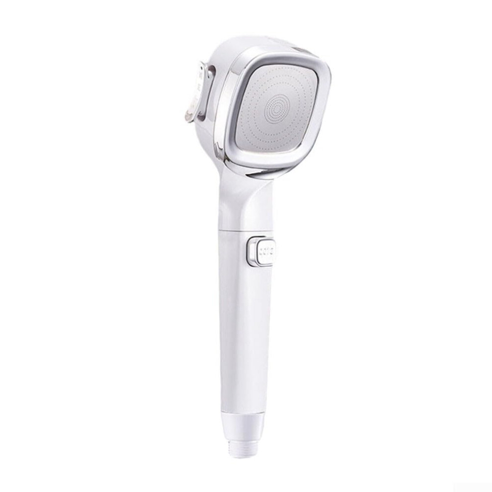 4 Modes Pressure Shower Head With Stop Button Switch White Finish Watersaving Sprayer 9189345520907