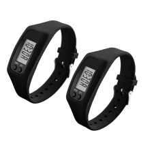 Silicone Activity Tracker Watch 2Pack Lightweight Pedometer Calorie Counter For Men Women Beginners Fitness Wristband