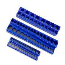 3 Piece Socket Holder For 75 Sockets 1/8in 1/4in 3/8in Tool Stand Organizer Blue Metric Sockets Not Included