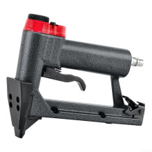 Pneumatic Upholstery Stapler, Metal Frame, Adjustable Exhaust Port, Ergonomic Rubber Handle, Air Nailer For Woodworking