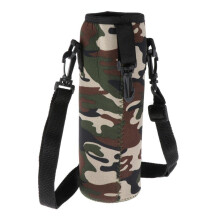 Insulated Neoprene Water Bottle Sleeve with Adjustable Strap, 1L Camouflage for Temperature Retention