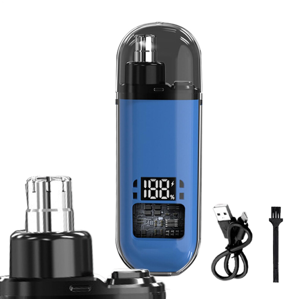 Waterproof Nose Hair Trimmer with Digital Display, Rechargeable Nasal Hair Remover for Men and Women