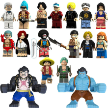 (B) 17 pièces Figurine de Collection One Piece Jouets de Construction pour Enfants