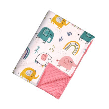Baby Dotted Backing Blanket For Toddlers, Soft Floral Comforter Blanket, AllSeason Cuddle Throw, For Girls