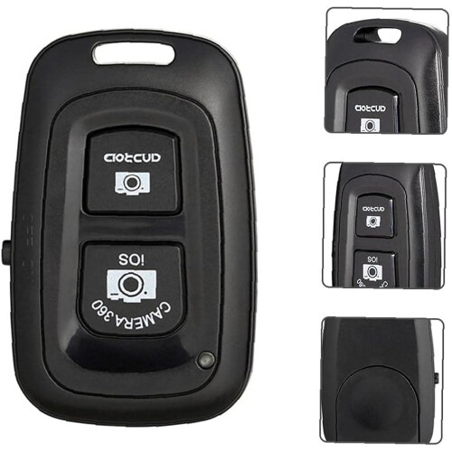 Remote Control Button Camera Selfie Shutter Release for Smartphones, Bluetooth Compatible, Black Color, Compact Design 1
