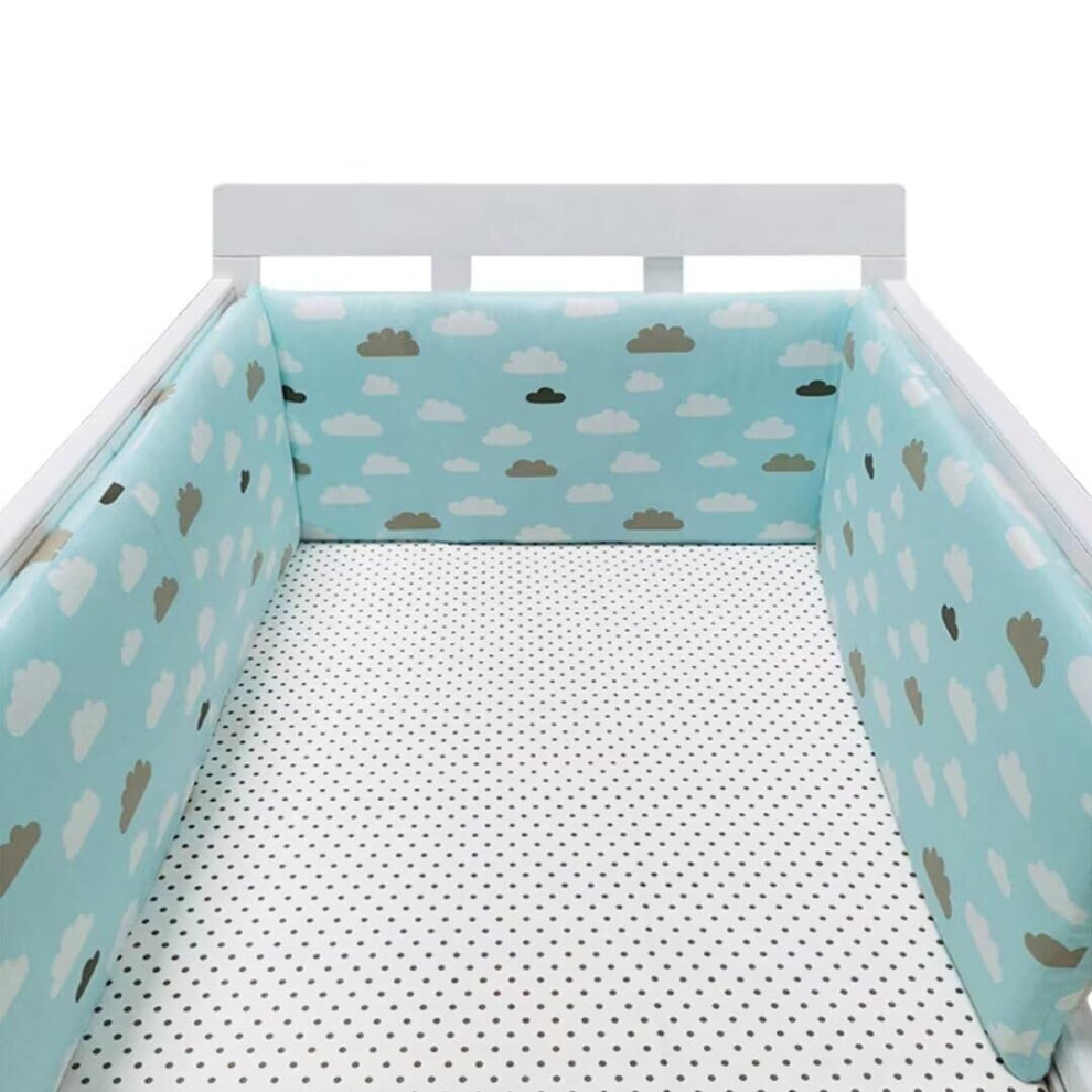 Breathable Crib Bumper Pads with Soft Cotton, AllRound Cot Protection for Baby Nursery