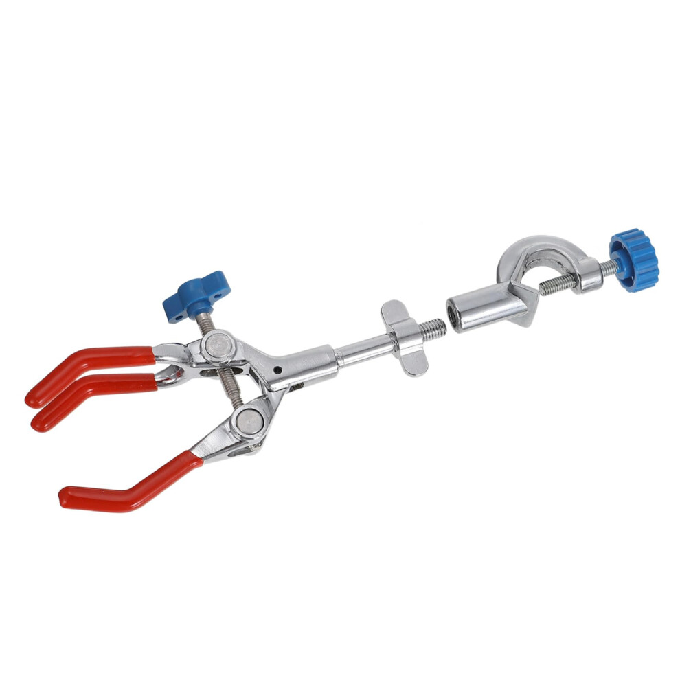 Threeprong Flask Clamp Laboratory Testtube Holder With Antiskid Claws For Cylindrical Glassware Beaker Holder Tool 9189345521560