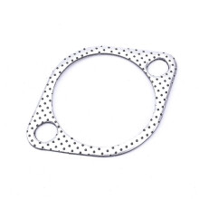 Exhaust Gasket 5 Pieces Pack Aluminum 2.75 Inch 71mm Downpipe Flange Universal Exhaust Pipe Gasket Two Holes YC101292