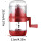 Manual Hand Juicer with Handle, Compact Citrus and Fruit Squeezer, Easy Clean Red Extractor 4