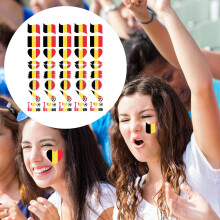 40 Stück Wasserdichte Temporäre Flaggen-Tattoos – 8 Designs für Festivals & Sportveranstaltungen