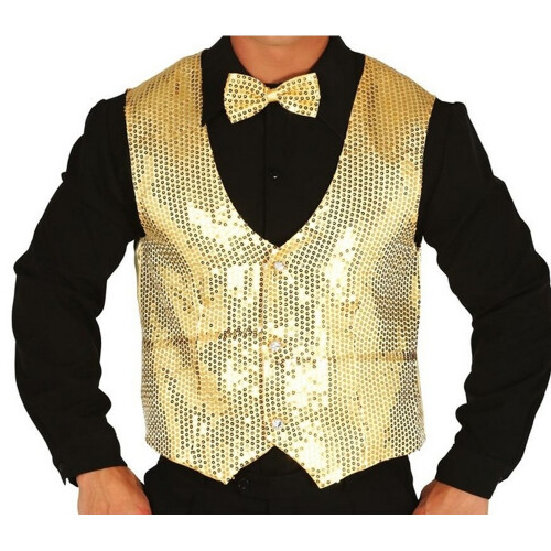 Fiestas Guirca Mens Sequin Waistcoat