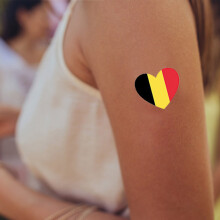 40 Stück Wasserdichte Flaggen Temporär-Tattoos, 8 Designs für Festivals & Veranstaltungen
