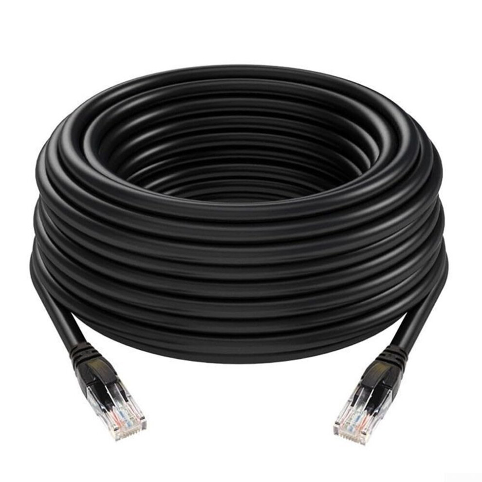 10M Cat 6 Ethernet Cable Speed Rj45 Goldplated Connector For Gaming Streaming Black 9347817479669