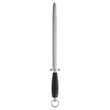 Oval 12 Inch Honing Steel Stainless Steel Sharpening Rod For Kitchen Knives