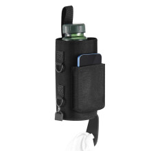 Attachable Gym Bottle Bag 900D TearResistant Fabric Water Pack Adjustable Strap Bottle Holder Black