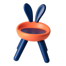 Stool With Backrest For Kindergarten Nonslip Plastic Chair Safe Stable Seat Home And Early Learning Orange Cushion
