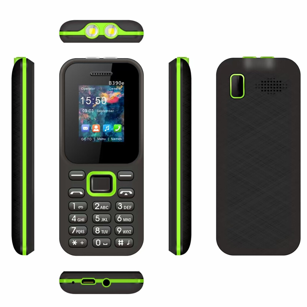 Multimedia Senior Cell Phone Unlocked Dual Sim Big Button With Flashlight Fm Radio Black 9189345518027