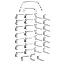 34Pcs Chrome Front Center Grille Grill Moulding Strips Cover Trim for Yaris 2020 2021 2022 Car Styling