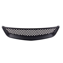 Glossy Black Front Engine Hood Mesh Grille Bumper Racing Grill for   JDM Type R 2001-2003 2DR/4DR EM/ES