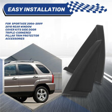 For Sportage 2006-2009 2010 Rear Window Cover Kits Side Door Triple-cornered Pillar Trim Protector Accessories