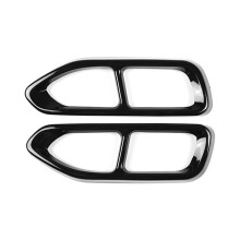 Stainless Steel Tail Muffler Exhaust Pipe Output Cover Trim Decoration Tail Pipe Cover Trims Black for 7 Series G11 G12