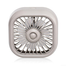 USB Car Vent Clip Adjustable 3 Speed Fan Low Noise Mini Ambient Cooler LED Car Interior Lighting Khaki