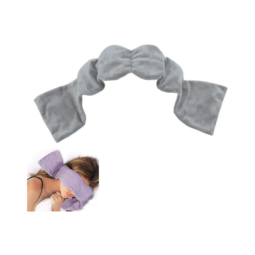 Grey/Light () Contoured Weighted Eye Mask - Breathable Blocking Sleeping Mask With Adjustable Fit