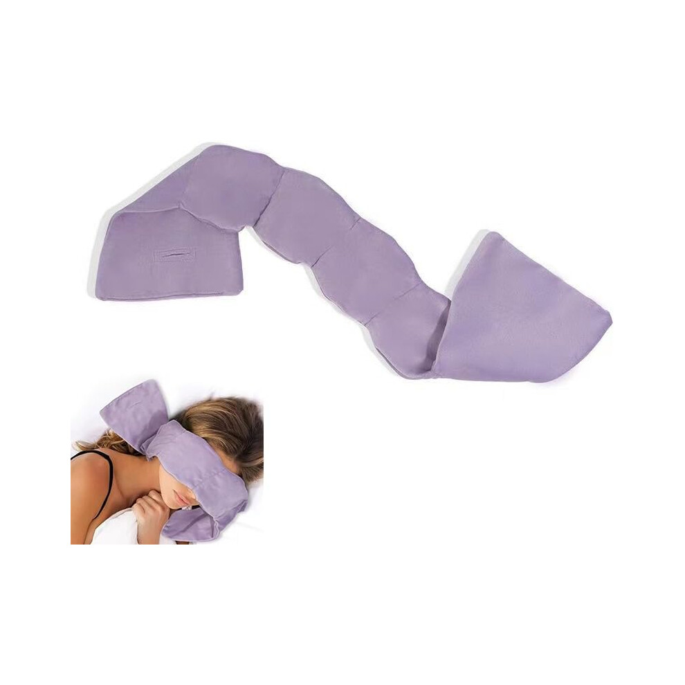 Purple/Light () Contoured Weighted Eye Mask - Breathable Blocking Sleeping Mask With Adjustable Fit
