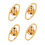 4-Piece Lightweight Earring Backs, Comfortable Stud Stabilizers in Gold & SilverGold 1