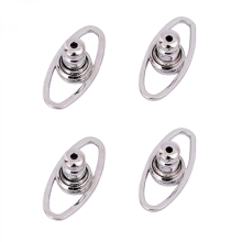 4-Piece Lightweight Earring Backs, Comfortable Stud Stabilizers in Gold & SilverSilver