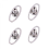 4-Piece Lightweight Earring Backs, Comfortable Stud Stabilizers in Gold & SilverSilver 1