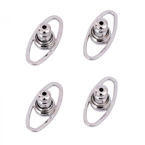 4-Piece Lightweight Earring Backs, Comfortable Stud Stabilizers in Gold & SilverSilver