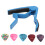 Strong Spring Alloy Guitar Capo with 5 Picks, Scratch-Resistant Blue 2