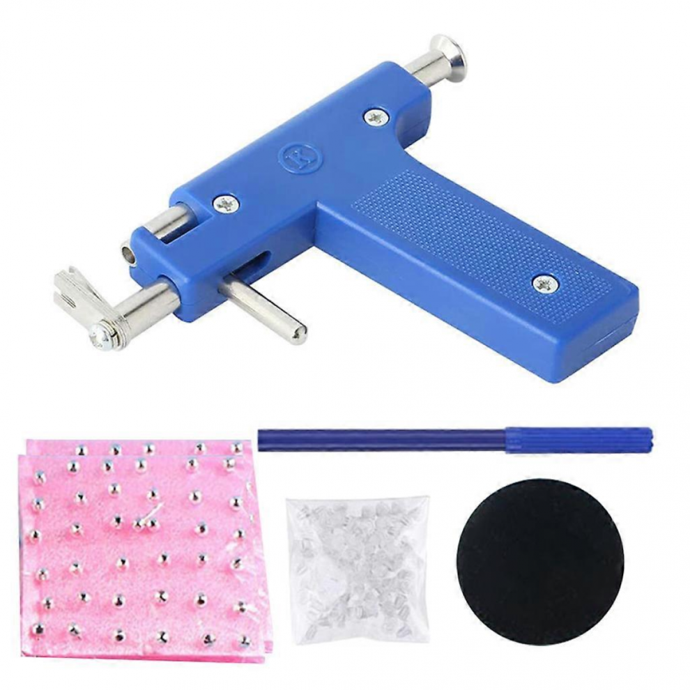 Metal Ear Nose Navel Body Piercing Gun Studs Tool SetBlue72 ear studs